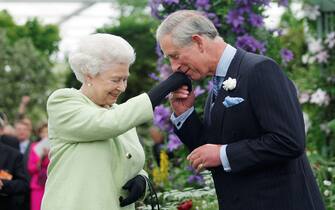 87760029 LONDON - MAY 18: Queen Elizabeth II presents Prince Charles, Prince of Wales with the Royal Horticultural Society's Victoria Medal of Honour during a visit to the Chelsea Flower Show on May 18, 2009 in London. The Victoria Medal of Honour is the highest accolade that the Royal Horticultural Society can bestow. (Photo by Sang Tan/WPA Pool/Getty Images)