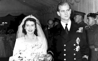 This coming Thursday, 20th November, Britain's Queen Elizabeth II and her husband Prince Philip, the Duke of Edinburgh, will celebrate their golden wedding anniversary. A golden wedding service for the Queen and Prince Philip - seen on their wedding day 20th November 1947 - will be held at Westminster Abbey to celebrate the event which is expected to be attended by a number of European royal households making it the largest gathering of foreign royalty since the Queen's coronation.     ANSA/TO