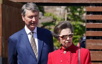 The Princess Royal, accompanied by Vice Admiral Sir Tim Laurence during her visit to Edinburgh Zoo, as members of the Royal Family visit the nations of the UK to celebrate Queen Elizabeth II's Platinum Jubilee. Picture date: Friday June 3, 2022.