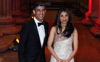 Chancellor of the Exchequer Rishi Sunak alongside his wife Akshata Murthy attend a reception to celebrate the British Asian Trust at the British Museum, in London. Picture date: Wednesday February 9, 2022.