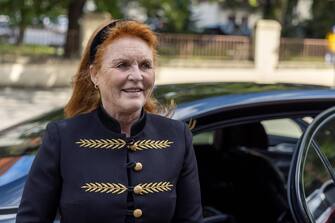 Duchess of York Sarah Ferguson visited the children suffering from heart disease at The Silesian Center for Heart Diseases Hospital in Zabrze in southern Poland on September 2, 2021. Photo by Rafal Klimkiewicz/Newspix/ABACAPRESS.COM