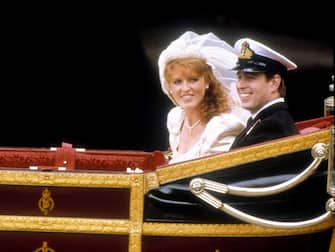 The Royal wedding of Prince Andrew and Sarah Ferguson,.at Westminster Abbey, 23rd July 1986 - Ref: 22239