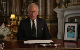 Frame from video - Speech to the Nation by King Charles III