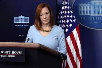 WASHINGTON, DC - FEBRUARY 10:  White House Press Secretary Jen Psaki speaks during a news briefing at the James Brady Press Briefing Room of the White House February 10, 2021 in Washington, DC. Psaki held a news briefing to answers questions from the members of the press.  (Photo by Alex Wong/Getty Images)