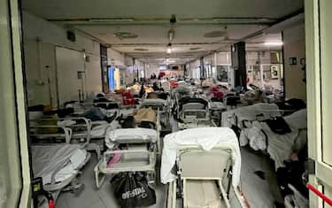 La foto del reparto di pronto soccorso dell'Ospedale Cardarelli di Napoli, 5 maggio 2022.
ANSA/