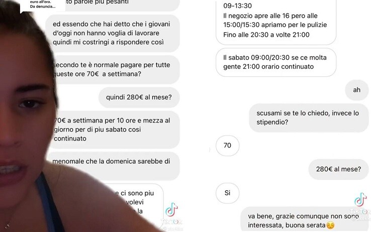Un fermo immagine del video diventato virale su TikTok