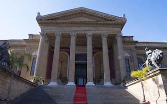 Una veduta del Teatro Massimo dove si svolge la cerimonia d'apertura di Palermo capitale della cultura 2018, 29 gennaio 2018. 
ANSA/ TIBERIO BARCHIELLI - UFFICIO STAMPA PALAZZO CHIGI
++HO -NO SALES EDITORIAL USE ONLY ++