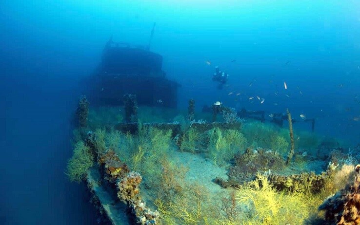 Uno dei relitti ritrovati al largo di Lampedusa