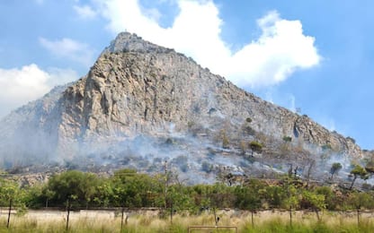 Palermo, nuovo incendio ai piedi di Monte Pellegrino. VIDEO