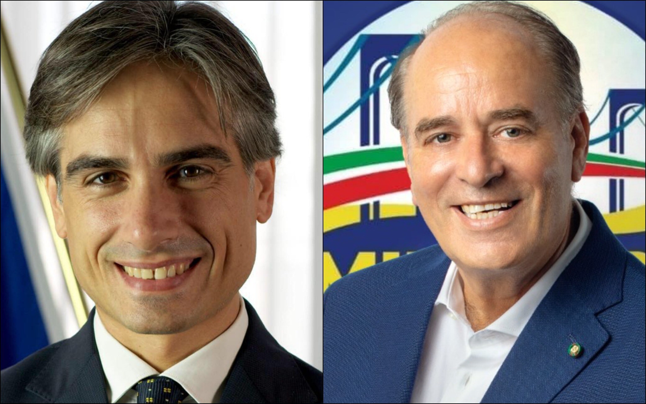 Giuseppe Falcomatà del centrosinistra e Antonino Minicuci del centrodestra Giuseppe Falcomatà e Antonino Minicuci