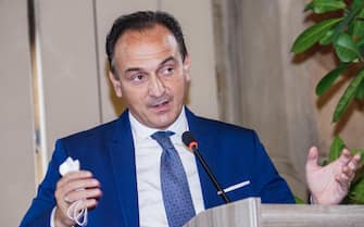 Il governatore del Piemonte Alberto Cirio all'inaugurazione degli Stati generali del mondo del lavoro 2020 presso il castello del Valentino. Torino 22 settembre 2020 ANSA/TINO ROMANO
