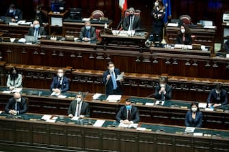 Italian premier  Giuseppe Conte speech at the Lower House, in Rome, Italy, 18 January 2021.
ANSA/Roberto Monaldo / LaPresse POOL