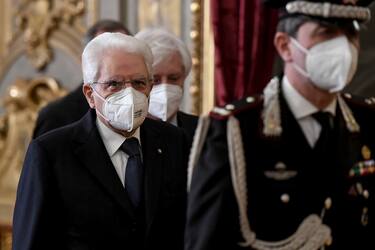 Crisi di Governo. Consultazioni al Quirinale nella foto il Presidente Sergio Mattarella (Roma - 2021-01-27, Carofei Mistrulli / pool AFPA/) p.s. la foto e' utilizzabile nel rispetto del contesto in cui e' stata scattata, e senza intento diffamatorio del decoro delle persone rappresentate