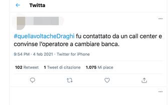 L'hashtag su Mario Draghi