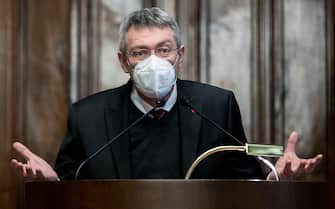 Foto Roberto Monaldo / LaPresse
10-02-2021 Roma
Politica
Camera dei Deputati - Consultazioni del presidente del Consiglio incaricato Mario Draghi
Nella foto Maurizio Landini 

10-02-2021 Rome (Italy) 
Chamber of Deputies - Consultations of the Prime Minister designate Mario Draghi
In the pic Maurizio Landini