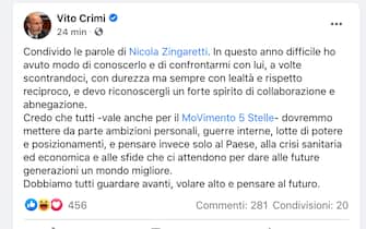 Dimissioni Zingaretti, le reazioni