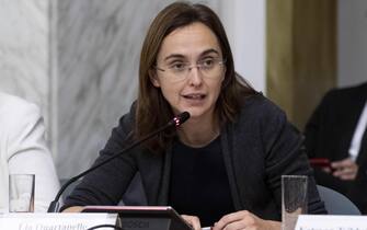 Honorary President of WIIS Italia, Lia Quartapelle; during the conference Strengthening Womens Participation in Peace Processes: What Roles and Responsibilities for States? at Farnesina Palace in Rome, 3 December 2019. ANSA/CLAUDIO PERI