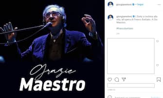 Il post su Instagram della leader di Fratelli d'Italia Giorgia Meloni sulla morte di Franco Battiato