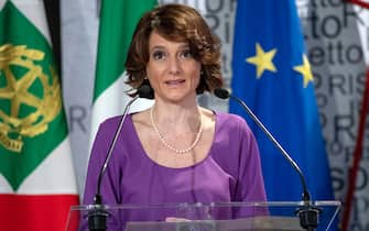 La ministra per le Pari Opportunità Elena Bonetti