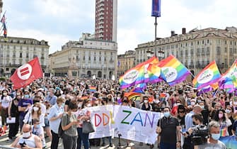 Manifestazione Pride 'Per la legge Zan e molto di più: non un passo indietro', 5 giugno 2021 ANSA/ALESSANDRO DI MARCO