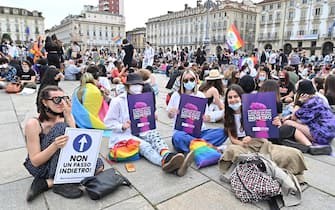 Manifestazione Pride 'Per la legge Zan e molto di più: non un passo indietro', 5 giugno 2021 ANSA/ALESSANDRO DI MARCO