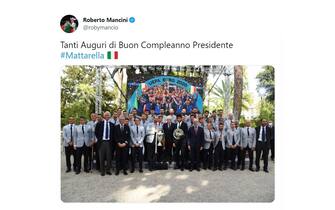 Mattarella 80 anni auguri Roberto Mancini