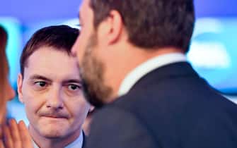 Luca Morisi e Matteo Salvini Luca Morisi ascolta Matteo Salvini