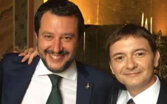 Matteo Salvini e Luca Morisi in una foto postata su Facebook dal leader della Lega