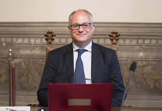 In a handout photo made available by Chigi Palace press office, Italian Economy Minister Roberto Gualtieri attends the first cabinet meeting of the new government, Rome, Italy, 05 September 2019. Premier-designate Giuseppe Conte's second government, an alliance between the anti-establishment 5-Star Movement (M5S) and the centre-left Democratic Party (PD), was sworn in Thursday and will face confidence votes in the House Monday and the Senate Tuesday. ANSA/FILIPPO ATTILI CHIGI PALACE PRESS OFFICE

+++ ANSA PROVIDES ACCESS TO THIS HANDOUT PHOTO TO BE USED SOLELY TO ILLUSTRATE NEWS REPORTING OR COMMENTARY ON THE FACTS OR EVENTS DEPICTED IN THIS IMAGE; NO ARCHIVING; NO LICENSING +++ 