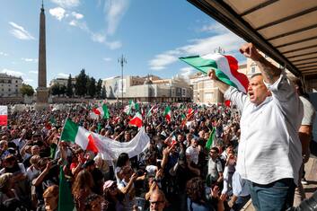Manifestazione no Green pass, mozione Pd per sciogliere Forza Nuova