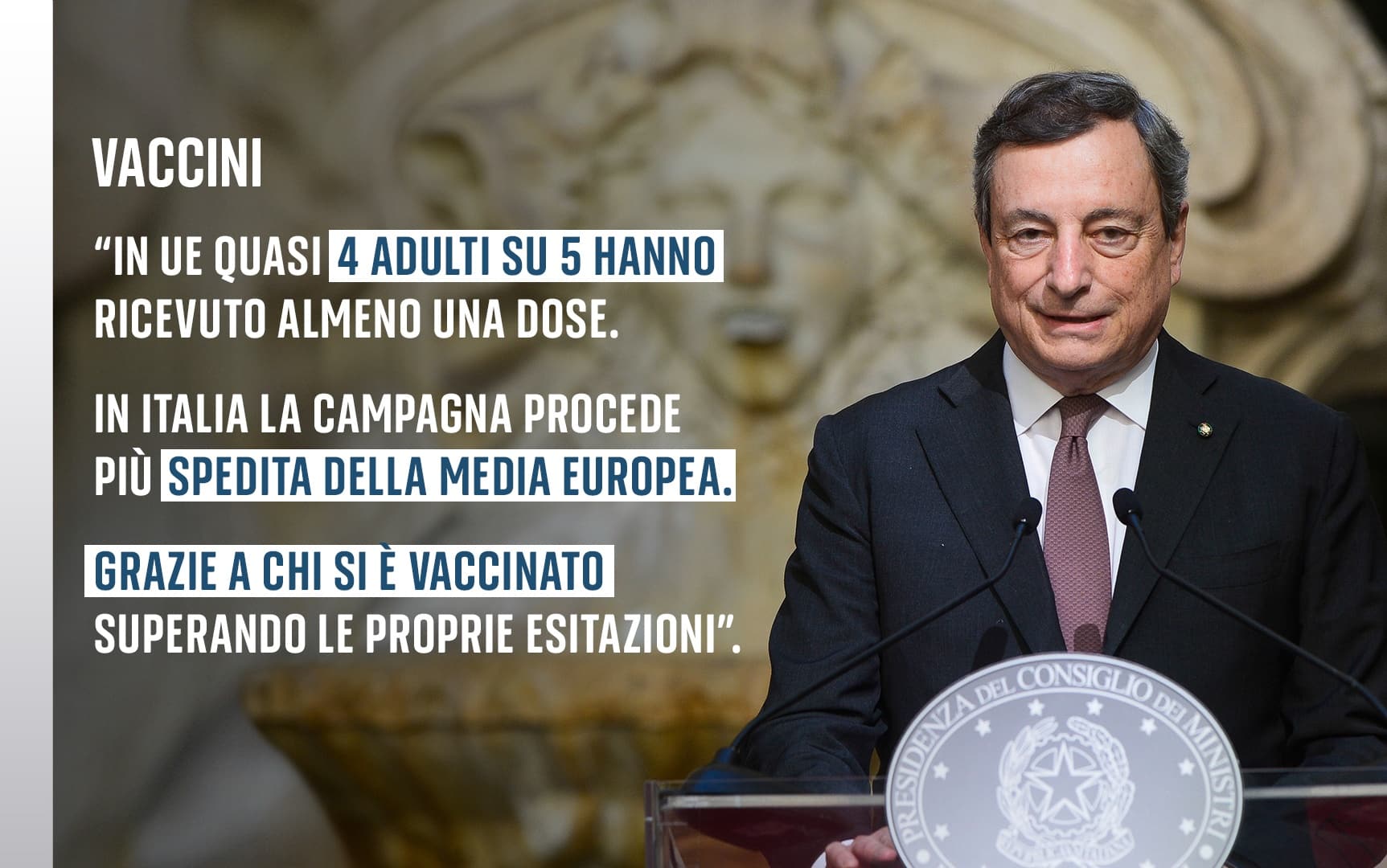 Draghi, vaccini