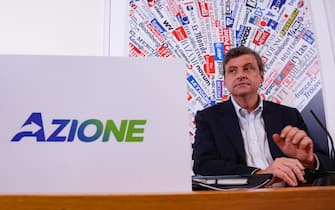 Carlo Calenda, leader of Action, during the presentation of the new symbol of his party in Rome, Italy, 26 October 2021.ANSA/FABIO FRUSTACI