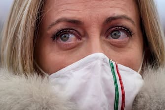 ROME, ITALY - DECEMBER 11: Giorgia Meloni, Fratelli d'Italia Leader, attends the political meeting for right wing activists"Atreju 2021", organized by "Fratelli d'Italia" political party, on December 11, 2021 in Rome, Italy. (Photo by Antonio Masiello/Getty Images)