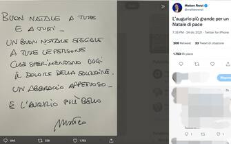 matteo renzi natale auguri