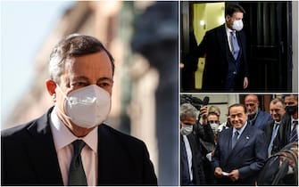 Draghi, Berlusconi, Conte
