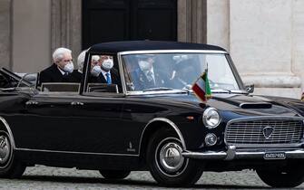 Re-elected President of the Republic Sergio Mattarella receives the military honor upon his arrival at the Quirinale palace during the inauguration ceremony following his swearing-in at the Lower House of parliament, in Rome, Italy, 03 February 2022. ANSA/ANGELO CARCONI