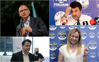 Conte, Meloni, Salvini, Letta