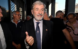 Marco Bucci riconfermato sindaco di Genova al primo turno, intervistato dopo la proclamazione della vittoria elettolare. Genova, 13 giugno 2022
ANSA/LUCA ZENNARO