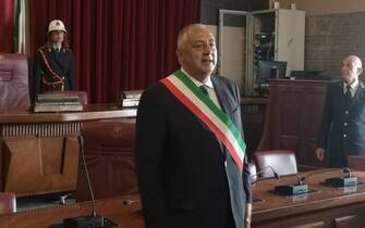 Roberto Lagalla  proclamato dal presidente dell'ufficio elettorale sindaco a Palermo, 20 giugno 2022.
ANSA/Roberto Ginex