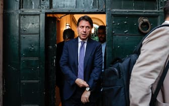 Giuseppe Conte arriva alla Camera per la riunione del gruppo M5S, Roma 6 Luglio 2022. ANSA/GIUSEPPE LAMI.