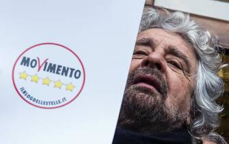 Beppe Grillo durante la presentazione dei simboli elettorali al Viminale, Roma, 19 gennaio 2018. ANSA/ANGELO CARCONI