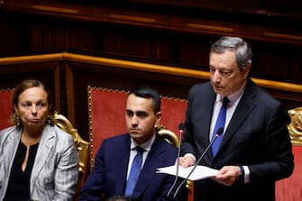 Italy's Prime Minister Mario Draghi attends a Senate session on a confidence vote on his government, Rome 20 July 2022.
ANSA/FABIO FRUSTACI