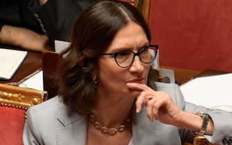 Minister for Regional Affairs, Mariastella Gelmini, during the Senate confidence vote. Rome 20 July 2022. ANSA/CLAUDIO PERI