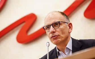 Enrico Letta nella sala Berlinguer della Camera durante la presentazione del libro di Gianni Cuperlo ‘’Rinascimento europeo’’, Roma, 27 Luglio 2022. ANSA/GIUSEPPE LAMI