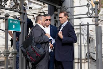 Clemente Mastella in fila per depositare il simbolo del partito, Roma, 12 agosto 2022. 
ANSA/MASSIMO PERCOSSI