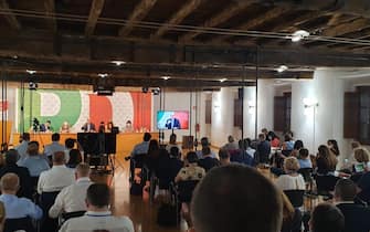 Enrico Letta durante la direzione del Pd a Roma, 16 agosto 2022. ANSA/UFFICIO STAMPA PD +++ NO SALES, EDITORIAL USE ONLY +++