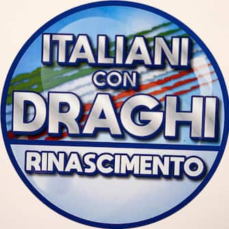 Il simbolo del Partito Italiani con Draghi Rinascimento  depositato al ministero dellÕInterno. Roma 14 agosto 2022 ANSA/MASSIMO PERCOSSI