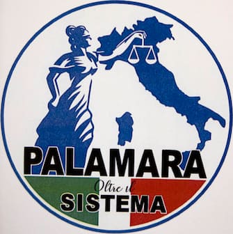 Il simbolo del Partito Palamara Oltre il Sistema  depositato al ministero dellÕInterno. Roma 14 agosto 2022 ANSA/MASSIMO PERCOSSI
