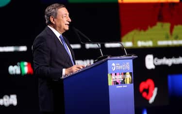 Italian Prime Minister Mario Draghi during the meeting of Rimini 24 August 2022. ANSA/DAVIDE GENNARI