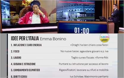 Elezioni, Idee per l’Italia: Bonino risponde alle domande di Sky TG24